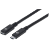 MANHATTAN 355230 USB kábel 0,5 M USB 3.2 Gen 2 (3.1 Gen 2) USB C Fekete (355230)