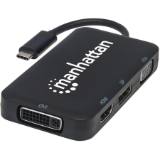 MANHATTAN Konverter USB 3.1 4-fach HDMI/DisplayPort/VGA/DVI (152600) kábel és adapter