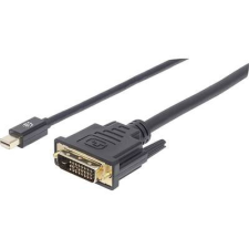 MANHATTAN Mini DisplayPort / DVI Csatlakozókábel [1x Mini DisplayPort dugó - 1x DVI dugó, 24+1 pólusú] 1.80 m Fekete kábel és adapter