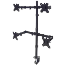MANHATTAN Universal Four Monitor Mount with Double-Link Swing Arms tv állvány és fali konzol