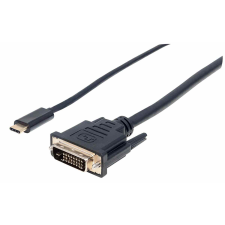 MANHATTAN USB-C v3.2 - DVI kábel 2.0m Fekete kábel és adapter