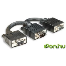 MANHATTAN VGA/D-Sub Elosztó Fekete 15cm 304559 kábel és adapter