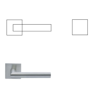 MANITAL Polare Olasz Négyzetrozettás Szatén Króm Felület PZ Gomb/Kilincs zár és alkatrészei