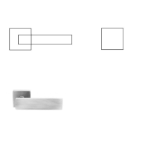 MANITAL Spring Olasz Négyzetrozettás Szatén Króm Felület PZ Gomb/Kilincs zár és alkatrészei