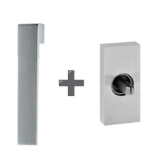 MANITAL Techna Olasz Négyzetrozettás Szatén Króm Bukó-nyíló kilincs zár és alkatrészei