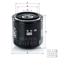 MANN-FILTER olajszűrő W10050 olajszűrő