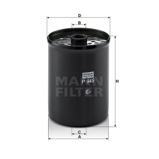 MANN FILTER Üzemanyagszűrő 565P945X - Hürlimann üzemanyagszűrő