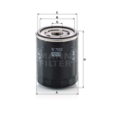  Mann-Filter W7052 Olajszűrő olajszűrő
