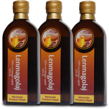 MannaVita Lenmagolaj 100%-os üvegben, 3 x 250ml vitamin és táplálékkiegészítő