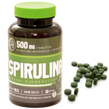 MannaVita SPIRULINA tabletta 500mg étrend-kiegészítő, 180db (2x) vitamin és táplálékkiegészítő