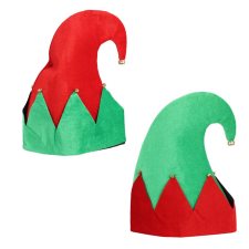  Manó sapka piros-zöld 32cm dekorációs kellék