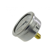 Manométer 0-160 bar acél házban 63mm glicerines (hátsó csatlakozás) mérőműszer