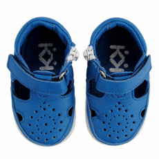 Manubaba Azaga - cipzáros talpú cipő az első lépésekhez - zárt szandál - kék