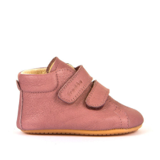 Manubaba FRODDO – Puhatalpú bőr gyerek félcipő az első lépésekhez – dupla tépőzár - mályva gyerek cipő