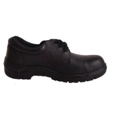 Manutan bőr munka félcipő acél orrbetéttel, fekete, méret: 41 munkavédelmi cipő