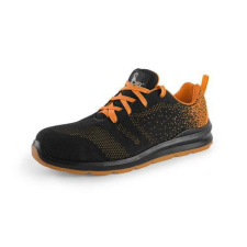 Manutan Lábbeli ISLAND CRES S1 félcsizma, acél.sp.-vel, fekete-narancssárga, 39-es méret munkavédelmi cipő