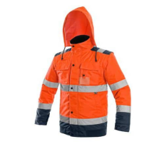 Manutan LUTON kabát, figyelmeztető, narancssárga-kék, XL-es méret