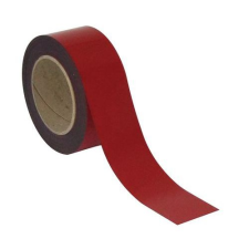 Manutan mágnesszalag polcállványokra, 10 m, piros, szélessége 60 mm bútor