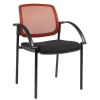 Manutan Ritz konferencia székek karfával, kétdarabos készlet, fekete/piros