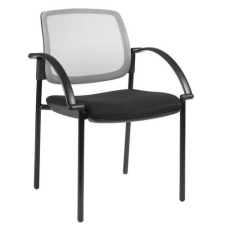 Manutan Ritz konferencia székek karfával, kétdarabos készlet, fekete/világos szürke tárgyalószék