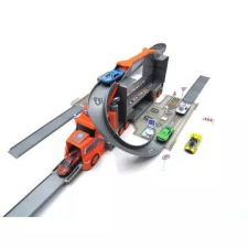 Manyuk Toys átalakítható teherautó készlet autópálya és játékautó