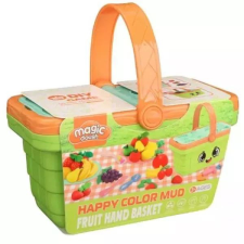 Manyuk Toys Gyümölcsös piknikkosár gyurmaszett kreatív és készségfejlesztő