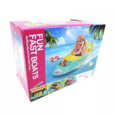 Manyuk Toys Motorcsónak szett babával - 9 db-os babakocsi kiegészítő