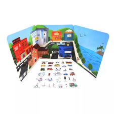 Manyuk Toys Oktatókönyv zselés matricákkal – Város kreatív és készségfejlesztő