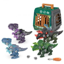 Manyuk Toys összecsavarozható dinó ketrecben - többféle játékfigura