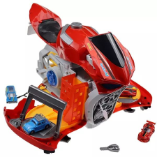 Manyuk Toys Parkolóvá alakítható motor - piros autópálya és játékautó