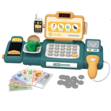 Manyuk Toys Pénztárgép játékszett kiegészítőkkel 37 db zöld (G798A-G) (G798A-G) konyhakészlet