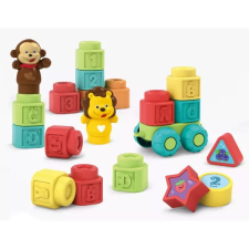 Manyuk Toys Puha bébi építőkocka készlet, 31 db-os barkácsolás, építés