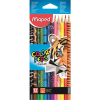 MAPED 832212 "Color'Peps Animal" Háromszögletű Színes ceruza készlet - 12 különböző szín (12 db) (832212)