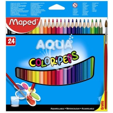 MAPED Akvarell ceruza készlet, háromszögletű, ecsettel, MAPED &quot;Color Peps&quot;, 24 különböző szín színes ceruza