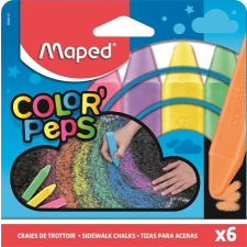 MAPED Aszfaltkréta, MAPED &quot;Color&#039;Peps&quot;, 6 különböző szín kréta