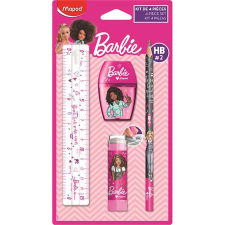 MAPED BB Írószer készlet, 4 darabos, MAPED &quot;Barbie&quot; iskolai kiegészítő
