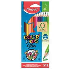 MAPED Color&#039;Peps Star háromszögletű színesceruza készlet, 12 szín színes ceruza
