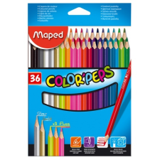 MAPED Color`Peps színes ceruza készlet, háromszögletű, 36 különböző szín színes ceruza