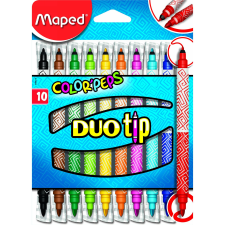MAPED DuoTip 2 mm 3.9 mm Kétvégű Filctoll készlet -10 szín (849010) filctoll, marker