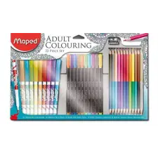 MAPED Felnőtt színezőkészlet, MAPED, 33 darabos színes ceruza