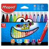MAPED Filctoll készlet, 1- 5 mm, kimosható, vastag, MAPED "Color'Peps Jumbo", 12 különböző szín