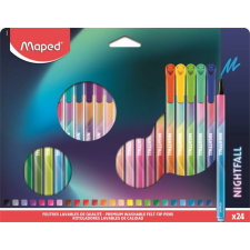 MAPED Filctoll készlet, 2,5 mm, kimosható, MAPED Nightfall, 24 különböző szín (IMA844402) filctoll, marker