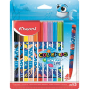 MAPED Filctoll készlet, 2 mm, kimosható, "Color`Peps Ocean Life", 12 különböző szín (IMA845701) (IMA845701)