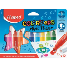 MAPED Filctoll készlet, 6,5 mm, kimosható, maped &quot;colorpeps mini power&quot;, 12 különböző szín 846612 filctoll, marker