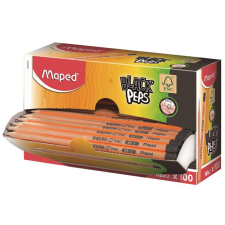 MAPED Grafitceruza display, HB, háromszögletű, MAPED "Black Peps" ceruza