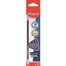 MAPED Grafitceruza radírral, 2B, háromszögletű, MAPED Black`Peps Navy (IMA851822) ceruza