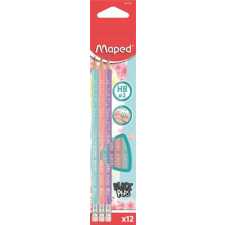 MAPED Grafitceruza radírral, HB, háromszögletű, MAPED Black`Peps Pastel, vegyes pasztell színek (IMA851730) ceruza