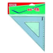 MAPED Háromszög vonalzó, műanyag, 45°, 26 cm, MAPED "Graphic" vonalzó