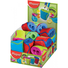  Maped hegyező, 2 lyukú, 3 szín, bulbo/ műanyag tartályos hegyező