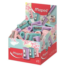 MAPED Hegyező display, egylyukú, MAPED &quot;Vivo&quot;, vegyes pasztell színek hegyező